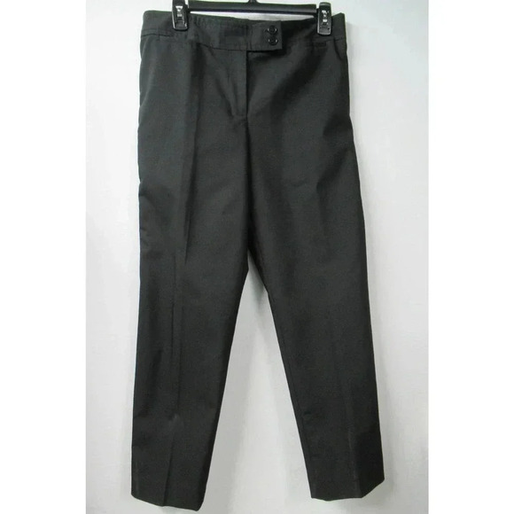 Talbots Dress Pants Womens 10P Black Heritage Straight Classic Comfort Career - Picture 1 of 4